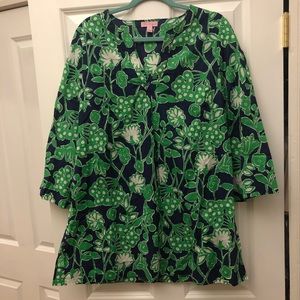 Lilly Pulitzer XL Navy Cotton Tunic